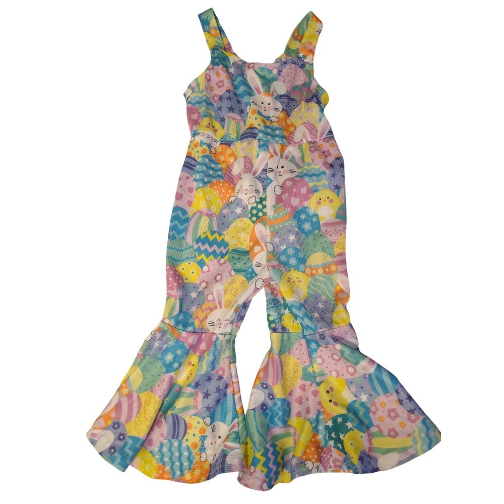 Baby Girl Easter Jumpsuit Flared Leg 12/18‎ Months